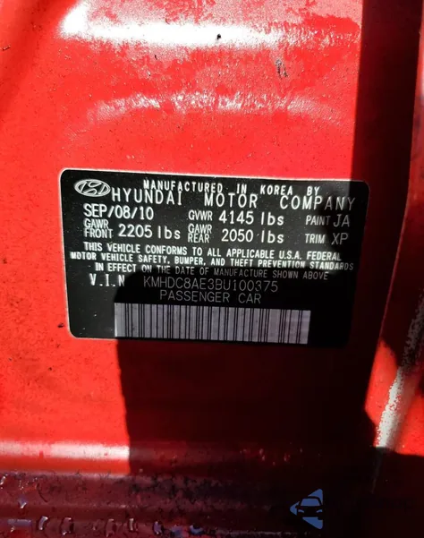 2011 Hyundai Elantra Touring Gls z USA, uszkodzony, nr VIN KMHDC8AE3BU100375